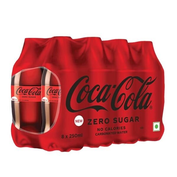 Coca-Cola Coke Zero Zero Sugar, No Calories Soft Cool Drink Pet Bottle, 250 Ml-Single Bottle-01 - Image 3