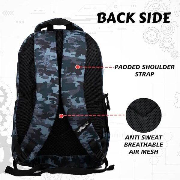 F Gear Caspian Wild Stone 23L, Casual Backpack|School Bag|Children Daypack|College Bag - Image 3