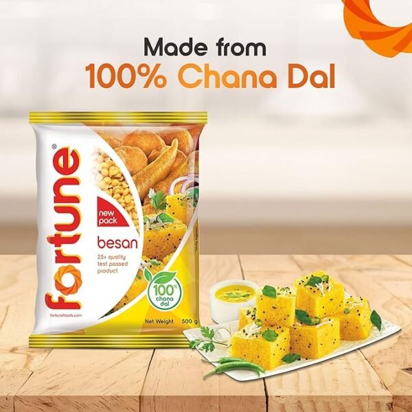 Fortune Chana Besan, 100% Chana Dal 100% Taste, 500 g - Image 4