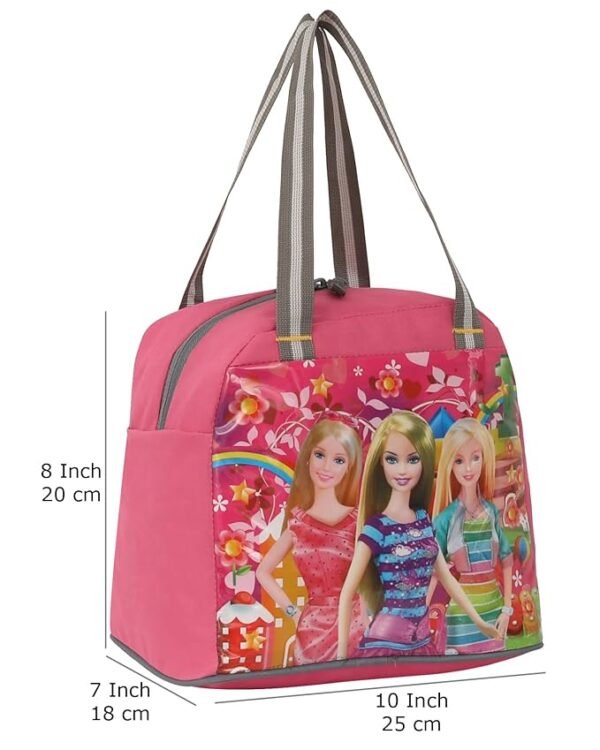 IRY Lunch Tiffin Bag for School Office Picnic Waterproof Lunch Bag Waterproof Lunch Bag (Pink Barbie) - Image 3