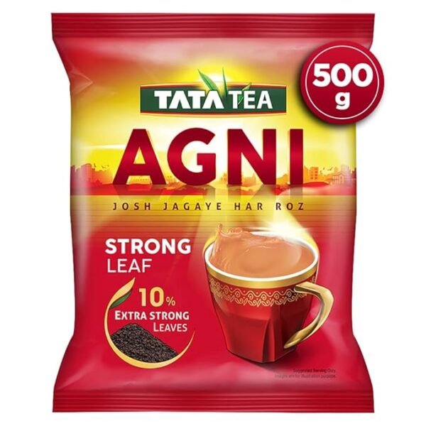 Tata Tea Agni Strong chai With 10% Extra Strong Leaves Black Tea 500g