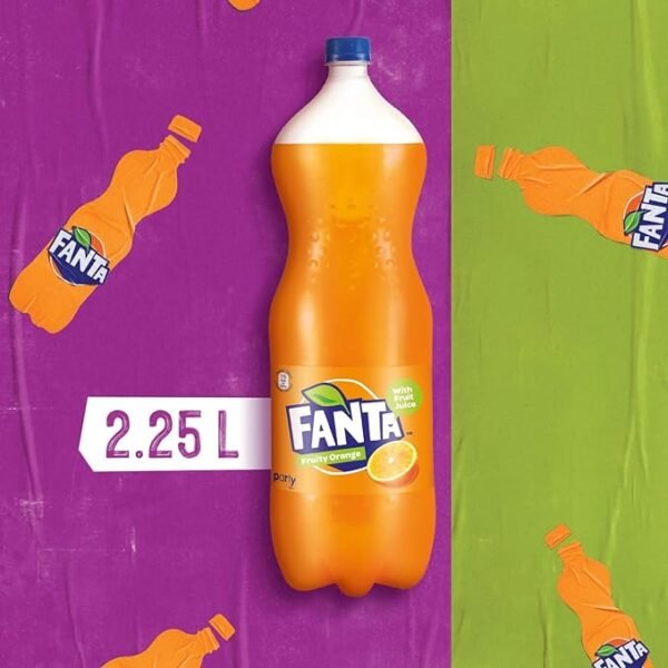 Fanta Orange Flavored Cold Drink | Soft Drink with Added Orange Flavour 2.25 L - Image 4