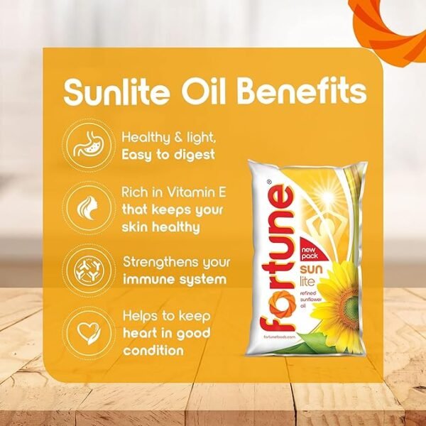 Fortune Sunlite Refined Sunflower Oil, 1L - Image 5