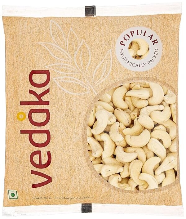 Vedaka Whole Cashews (Grade W320) | 200g | Gluten Free & Plant Based Protein