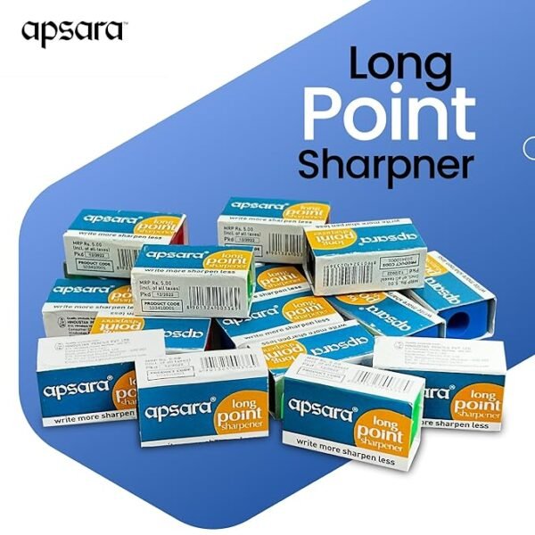 Apsara Long Point Sharpeners, Comfortable Grip, Highly Durable, Anti-rust, Scientifically -Sigle Peice - Image 2