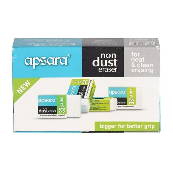 Apsara Non Dust Eraser-Sigle Peice