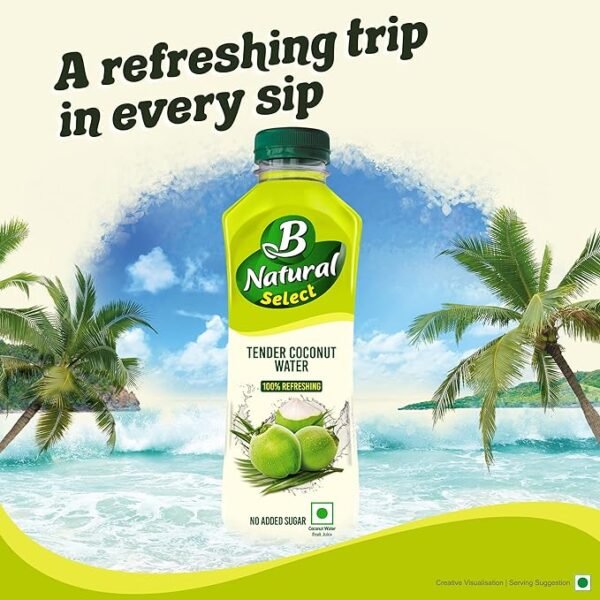 B Natural Select Tender Coconut Water, 200mlx6, No Added Sugar,  No Artificial Flavour, Helps in Hydration - Image 4