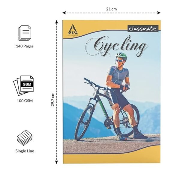 Classmate Long Notebook - 140 Pages, Single Line, 297Mm X 210Mm (Pack Of 12) - Image 4