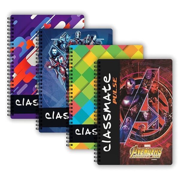 Classmate Pulse Notebook - 267 X 203, 160 Pages, Single Line, Wiro Binding, Multicolor (2105007)