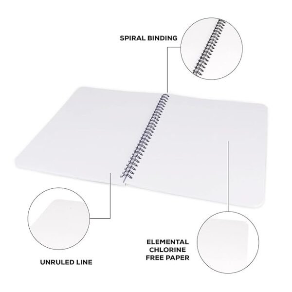 Classmate Pulse Notebook - 24 X 18, 200 Pages Unruled, Wiro Binding, Pack of 4 - Image 6