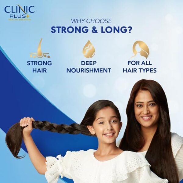 Clinic Plus Strong & Long Shampoo 1 L|| With Milk Proteins & Multivitamins for Healthy and Long Hair - Image 3