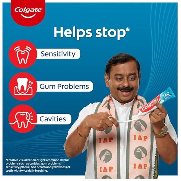 Colgate Active Salt Toothpaste,  Combo Pack of 200g+200g+100g - Image 3