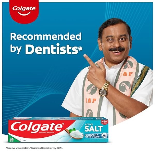 Colgate Active Salt Toothpaste,  Combo Pack of 200g+200g+100g - Image 6