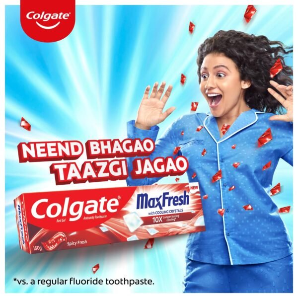 Colgate MaxFresh Toothpaste, Red Gel Paste with Menthol for Super Fresh Breath, 300g, 150g X 2 (Combo Pack) - Image 8