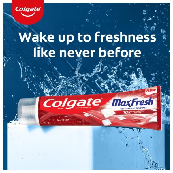 Colgate MaxFresh Toothpaste, Red Gel Paste with Menthol for Super Fresh Breath, 300g, 150g X 2 (Combo Pack) - Image 5