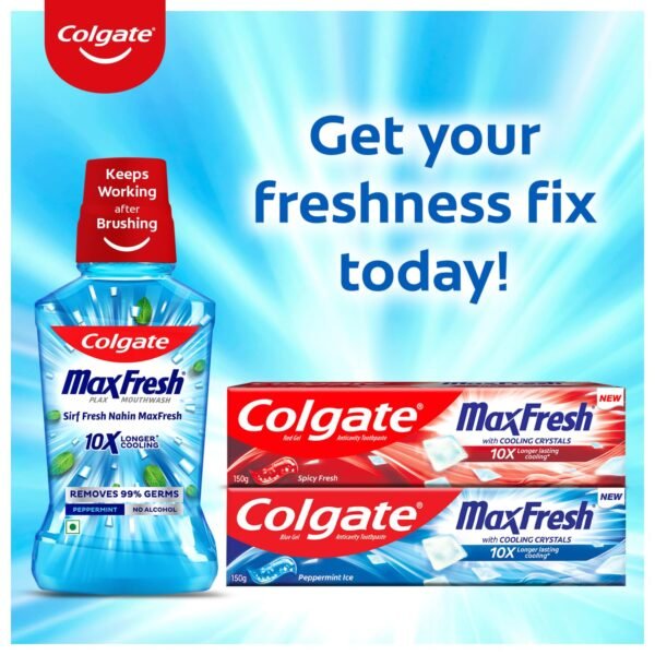 Colgate MaxFresh Toothpaste, Red Gel Paste with Menthol for Super Fresh Breath, 300g, 150g X 2 (Combo Pack) - Image 4