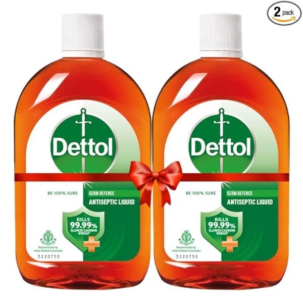 Dettol Antiseptic Liquid for First Aid , Surface Disinfection and Personal Hygiene , 550ml (Pack of 2)