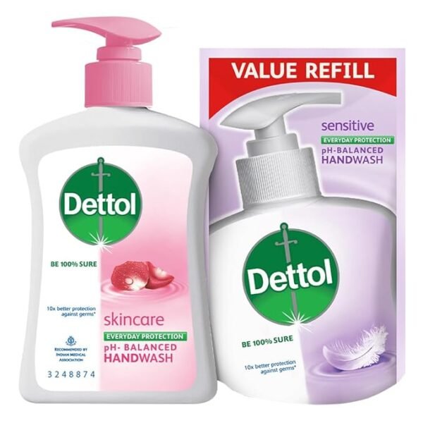 Dettol Liquid Handwash (Skincare) - 200 ml with Free Liquid Handwash - 175 ml (Any Variant)