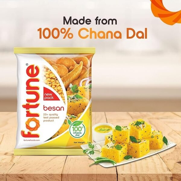 Fortune 100% Chana Dal Besan,1 kg - Image 6