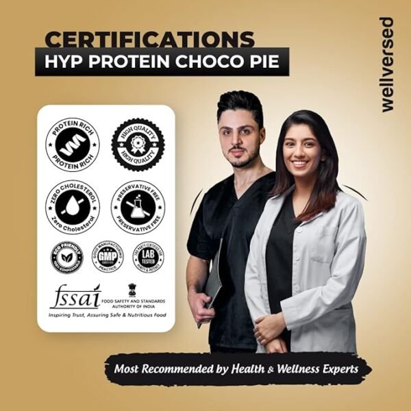 HYP- Protein Choco Pie, Brownie Crunch (6x50 g) | 10 g Protein per Pie | High Protein, High Protein Snacks - Image 2