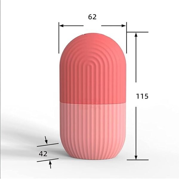 Ice Face Roller Silicone Facial Cube for Eyes Neck Massage Remove Dark Circle Pore Shrink (PINK)(PACK OF-1) - Image 3