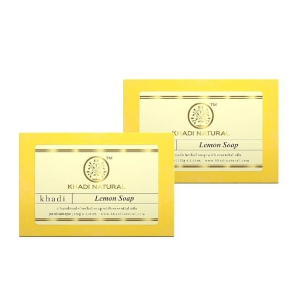 Khadi Natural Herbal Lemon Soap, 125g - Image 5