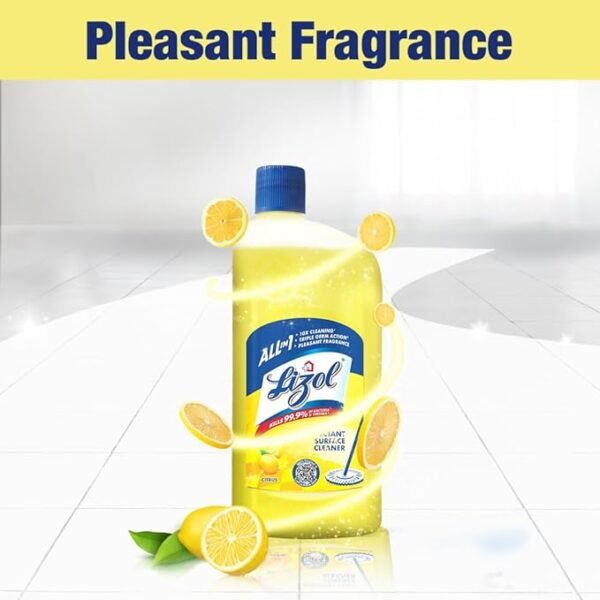 Lizol Disinfectant Surface & Floor Cleaner Liquid, Citrus - Image 3