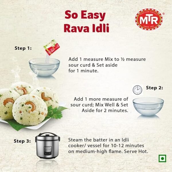 MTR Rava Idli Mix 1Kg - Image 3