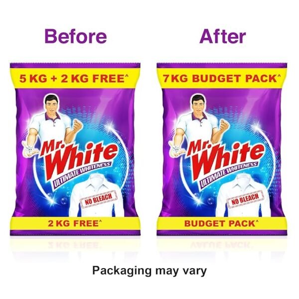 MR WHITE Mr. White Detergent Powder 7Kg | Whiteness Boosters gives Ultimate Whiteness - Image 6