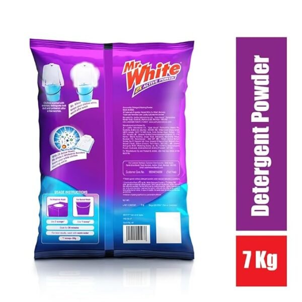 MR WHITE Mr. White Detergent Powder 7Kg | Whiteness Boosters gives Ultimate Whiteness - Image 2