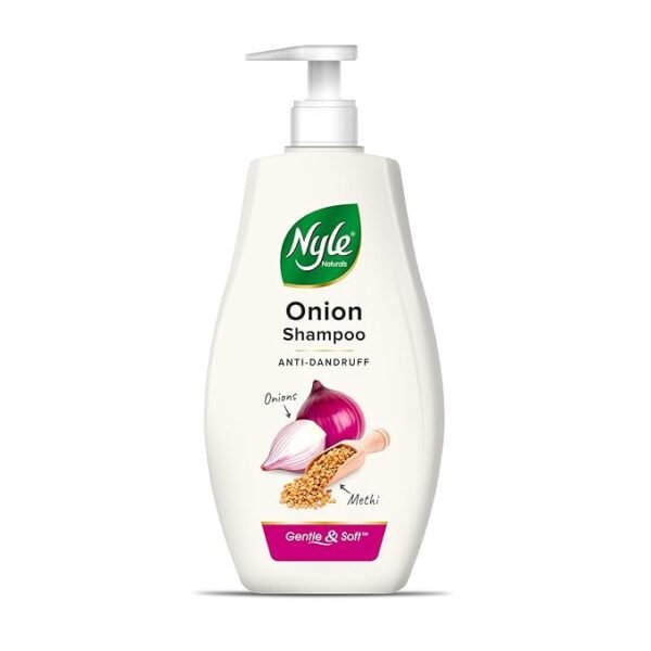 Nyle Naturals Anti Dandruff Onion Shampoo|For Dandruff Free Hair |Enriched With Onion 400ml