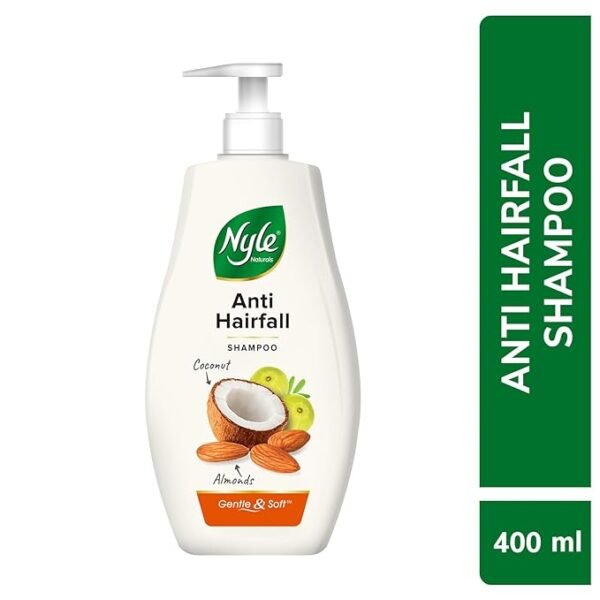 Nyle Naturals Anti-Hairfall Shampoo | For Hairfall Control | With Coconut Milk, Badam and Amla |400ml - Image 6