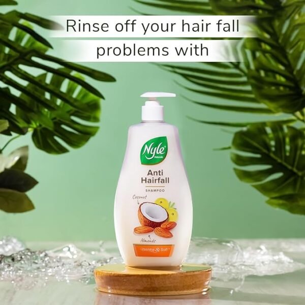 Nyle Naturals Anti-Hairfall Shampoo | For Hairfall Control | With Coconut Milk, Badam and Amla |400ml - Image 5