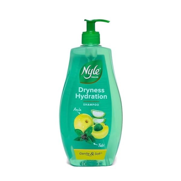 Nyle Naturals Dryness Hydration Shampoo| For Dry & Frizz Free Hair | With Tulsi, Amla and Aloe Vera| 400ml