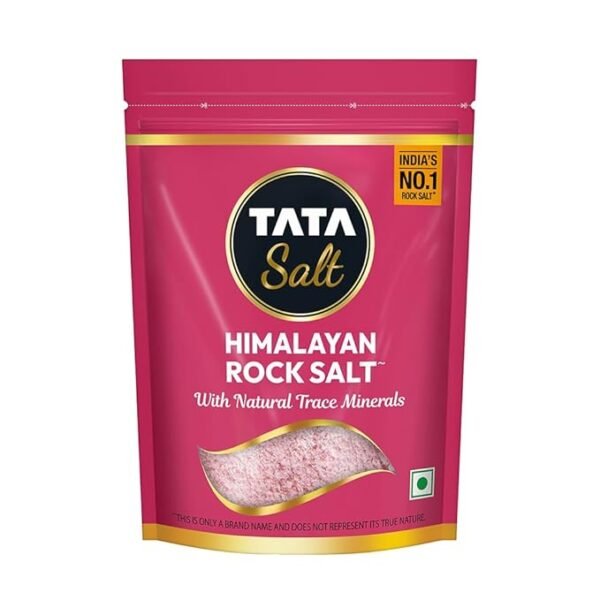 Tata Salt Himalayan Rock Salt, Premium Sendha Namak, with Natural Trace Minerals, 1kg Pouch