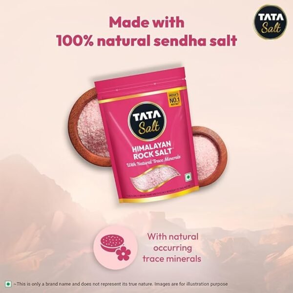 Tata Salt Himalayan Rock Salt, Premium Sendha Namak, with Natural Trace Minerals, 1kg Pouch - Image 5