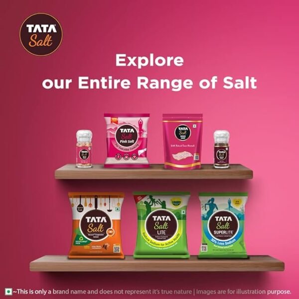 Tata Salt Pink Salt, 1kg, Rock Salt for Everyday Cooking, Iodized Rock Salt - Image 3