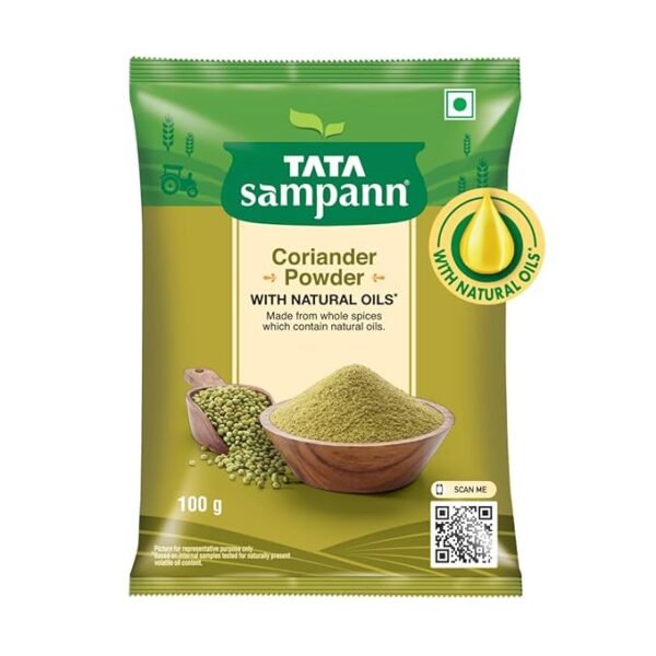 Tata Sampann Coriander Powder,  ధనియాల పొడి (Dhaniyala Podi), With Natural Oils, 100g, Dhania Powder