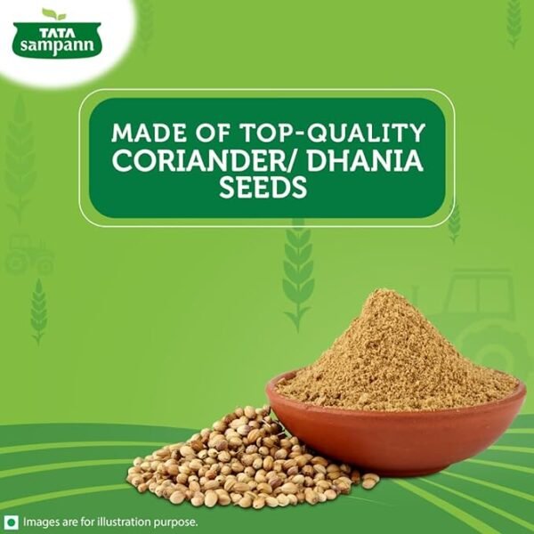 Tata Sampann Coriander Powder,  ధనియాల పొడి (Dhaniyala Podi), With Natural Oils, 100g, Dhania Powder - Image 3