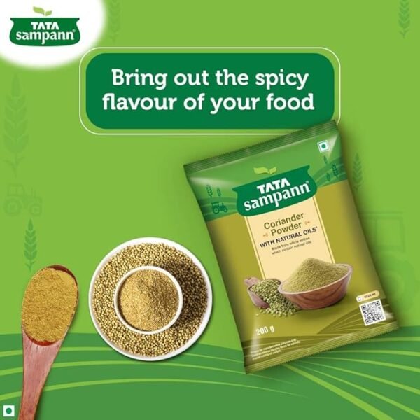 Tata Sampann Coriander Powder With Natural Oils, ధనియాల పొడి (dhaniyala podi),Dhania Powder-200g - Image 3