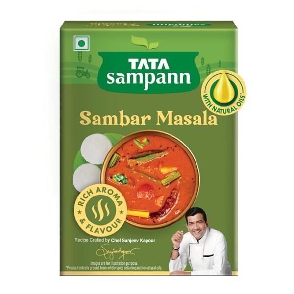 Tata Sampann Sambar Masala Powder, సాంబార్ మసాలా పౌడర్,with Natural Oils, 45g,With Rich Aroma & Flavour