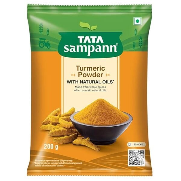 Tata Sampann Turmeric Powder With Natural Oils, 200g, Haldi Powder పసుపు (Pasupu)