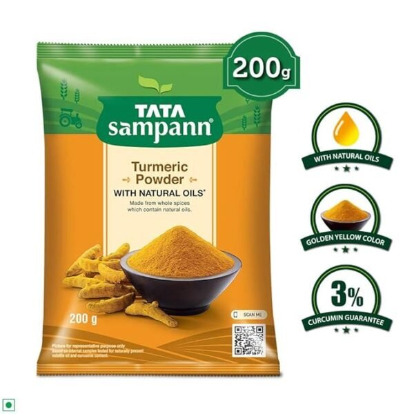 Tata Sampann Turmeric Powder With Natural Oils, 200g, Haldi Powder పసుపు (Pasupu) - Image 5