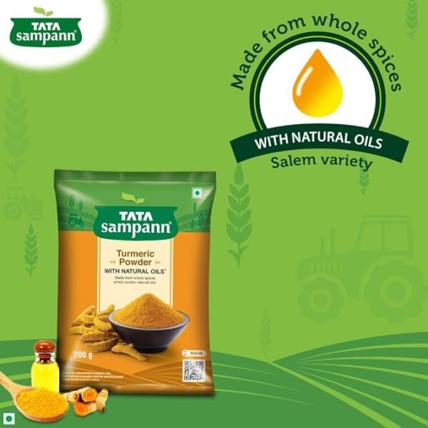 Tata Sampann Turmeric Powder With Natural Oils, 200g, Haldi Powder పసుపు (Pasupu) - Image 4