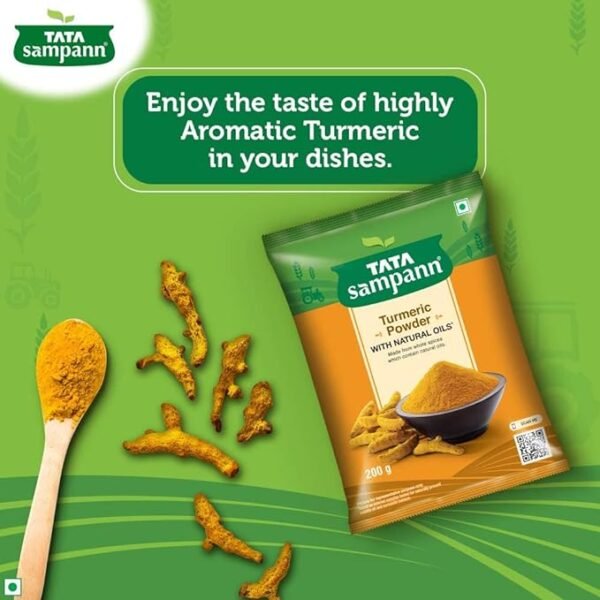 Tata Sampann Turmeric Powder With Natural Oils, 200g, Haldi Powder పసుపు (Pasupu) - Image 3