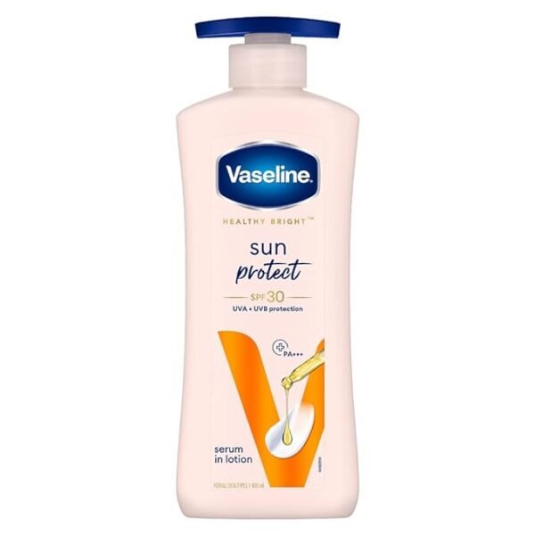 Vaseline Healthy Bright, Sun + Pollution Protection Daily Moisturizer, 400ml, for Glowing Skin