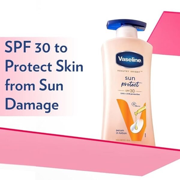 Vaseline Healthy Bright, Sun + Pollution Protection Daily Moisturizer, 400ml, for Glowing Skin - Image 4