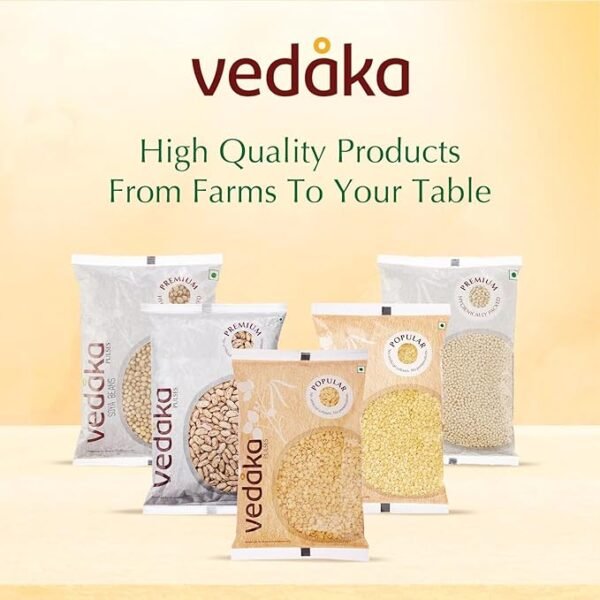 Vedaka Popular Red Masoor Dal Split | Rich in Protein| kandhi pappu, kandi pappu (కంది పప్పు)- 1 kg - Image 2