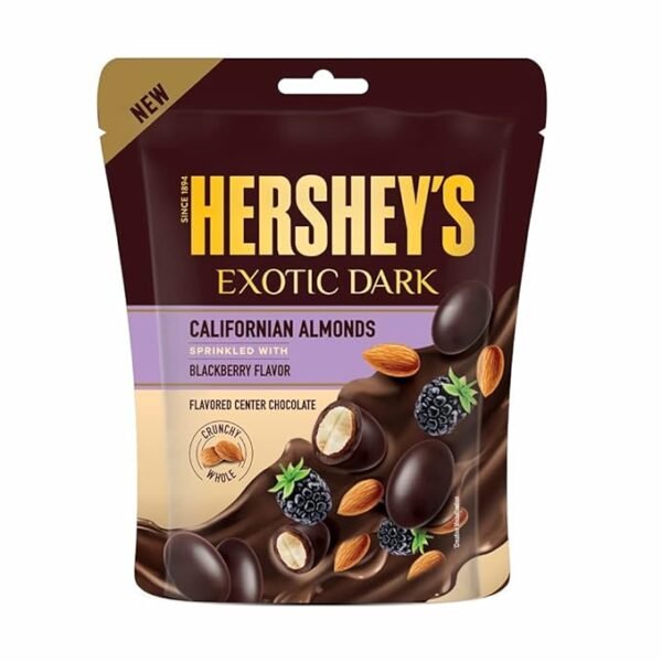 HERSHEY'S Exotic Dark Californian Almonds Sprinkled with BlackBerry Flavor 30grams