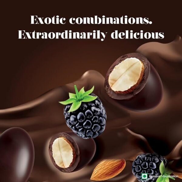 HERSHEY'S Exotic Dark Californian Almonds Sprinkled with BlackBerry Flavor 30grams - Image 4